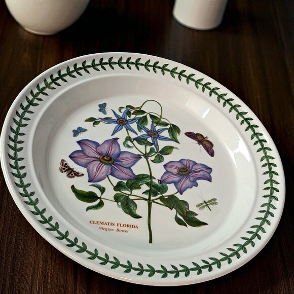 Portmeirion Botanic Garden 10" Virgins Bower dinner plate - Picture 1 of 11